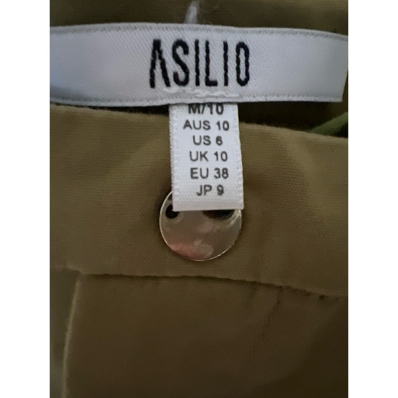 Asilio Green Chinos Slim Fit Pants - Picture 2 of 4
